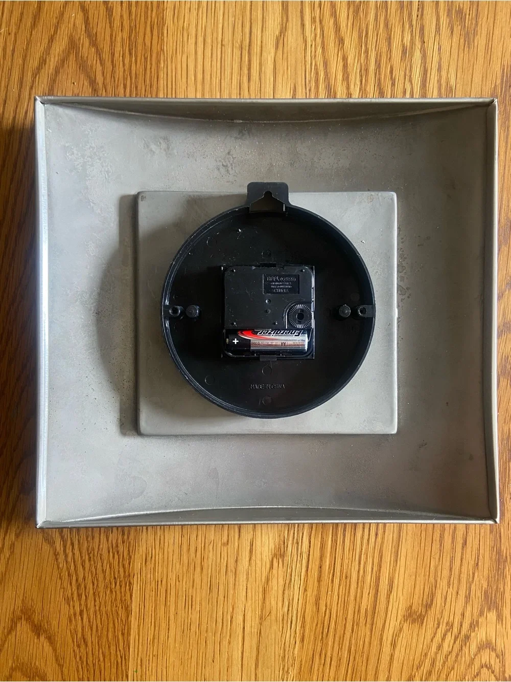 Timex Brushed Stainless SteelSquare Wall Clock- Vintage